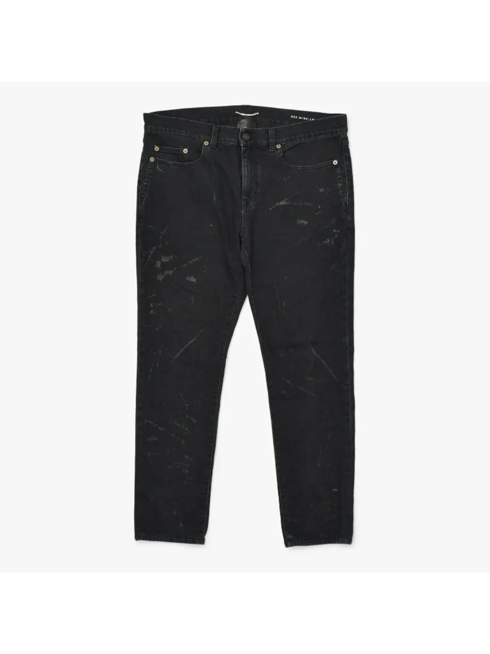 Saint Laurent Paris Skinny Denim Pants Cotton Black